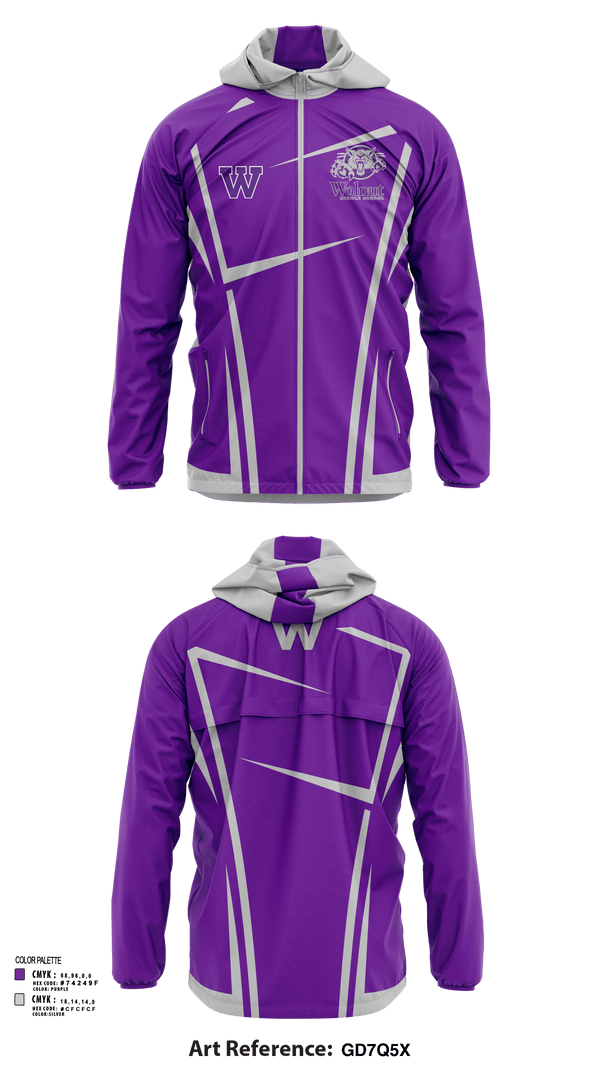 Windbreaker, Walnut Middle School, Spirit Store, Teamtime, Team time, sublimation, custom sports apparel, team uniforms, spirit wear, spiritwear, sports uniforms, custom shirts, team store, custom team store, fundraiser sports, apparel fundraiser