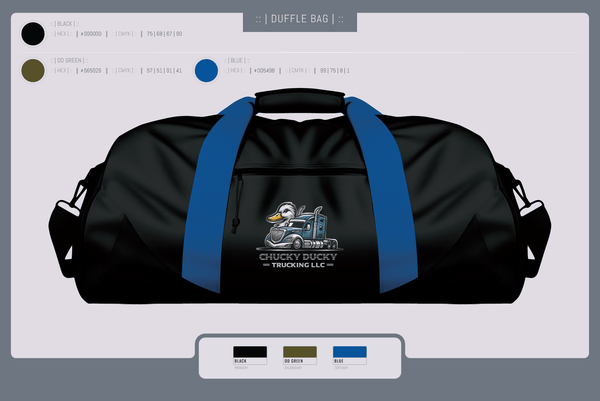 Duffle Bag, Shucky Ducky Trucking, , Teamtime, Team time, sublimation, custom sports apparel, team uniforms, spirit wear, spiritwear, sports uniforms, custom shirts, team store, custom team store, fundraiser sports, apparel fundraiser