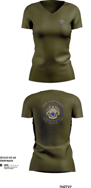 Womens Short Sleeve Vneck Shirt, Drug Tactical Unit, , Teamtime, Team time, sublimation, custom sports apparel, team uniforms, spirit wear, spiritwear, sports uniforms, custom shirts, team store, custom team store, fundraiser sports, apparel fundraiser