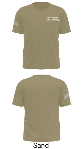 Old School Cotton Feel Shirt, Ice Company, 1-32 Infantry, Army, Teamtime, Team time, sublimation, custom sports apparel, team uniforms, spirit wear, spiritwear, sports uniforms, custom shirts, team store, custom team store, fundraiser sports, apparel fundraiser