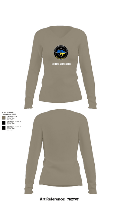 173rd Airborne 38025716 Women's Long Sleeve V-neck Shirt - 62