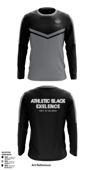 Long Sleeve Performance Shirt, Athletic black excellence 2, Spirit Store, Teamtime, Team time, sublimation, custom sports apparel, team uniforms, spirit wear, spiritwear, sports uniforms, custom shirts, team store, custom team store, fundraiser sports, apparel fundraiser