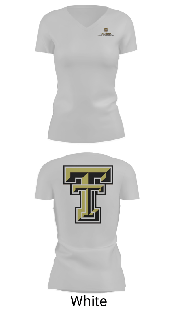 Womens Short Sleeve Vneck Shirt, Talihina High School Band, Spirit Store, Teamtime, Team time, sublimation, custom sports apparel, team uniforms, spirit wear, spiritwear, sports uniforms, custom shirts, team store, custom team store, fundraiser sports, apparel fundraiser