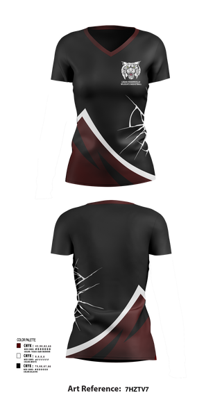 Womens Short Sleeve Vneck Shirt, Logan-Rogersville Wildcats, Spirit Store, Teamtime, Team time, sublimation, custom sports apparel, team uniforms, spirit wear, spiritwear, sports uniforms, custom shirts, team store, custom team store, fundraiser sports, apparel fundraiser