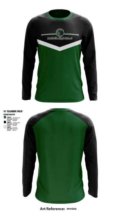 Mehlville High School Cheers 48256465 Long Sleeve Performance Shirt - 1