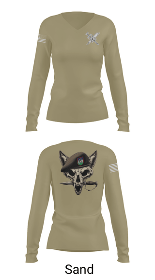 Women's Long Sleeve Vneck Shirt, 82EASOS, Air Force, Teamtime, Team time, sublimation, custom sports apparel, team uniforms, spirit wear, spiritwear, sports uniforms, custom shirts, team store, custom team store, fundraiser sports, apparel fundraiser