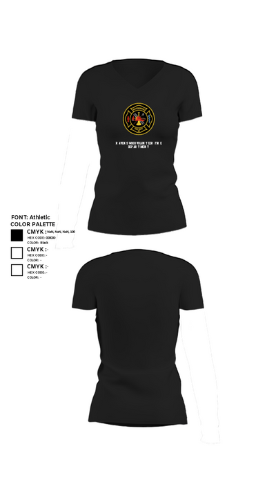 Ravenswood Volunteer Fire Department 47205715 Women's Short Sleeve V-neck Shirt - 24