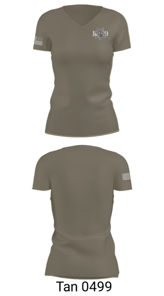 Womens Short Sleeve Vneck Shirt, Fresno Police Department K9 Unit, Police, Teamtime, Team time, sublimation, custom sports apparel, team uniforms, spirit wear, spiritwear, sports uniforms, custom shirts, team store, custom team store, fundraiser sports, apparel fundraiser