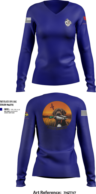 Womens Long Sleeve Vneck Shirt, Bird dawgs, Army, Teamtime, Team time, sublimation, custom sports apparel, team uniforms, spirit wear, spiritwear, sports uniforms, custom shirts, team store, custom team store, fundraiser sports, apparel fundraiser