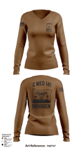 C MED 141 64606356 Women's Long Sleeve V-neck Shirt - 121