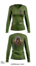 Bearded Bear Cigars 58780809 Women's Long Sleeve V-neck Shirt - 105