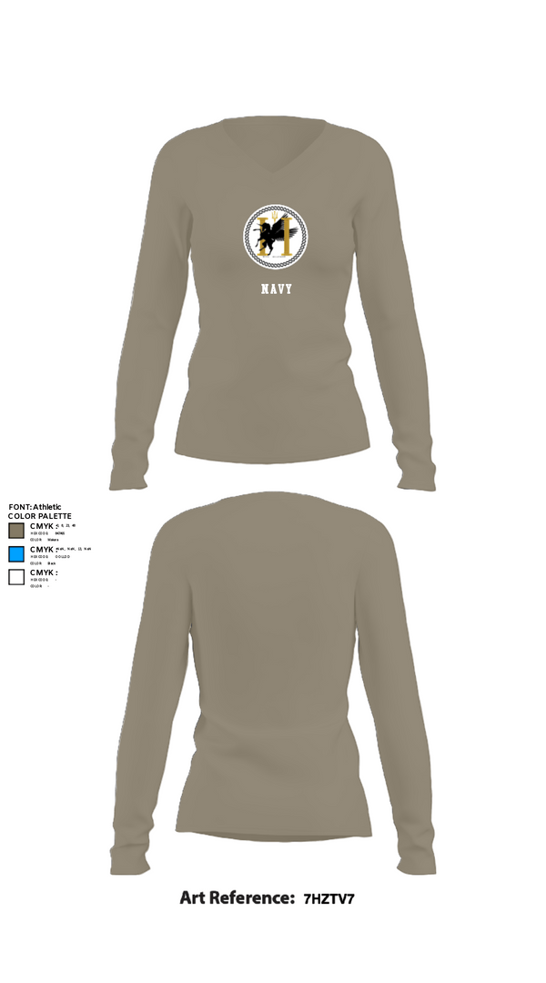 Women's Long Sleeve Vneck Shirt, TCC2, Navy, Teamtime, Team time, sublimation, custom sports apparel, team uniforms, spirit wear, spiritwear, sports uniforms, custom shirts, team store, custom team store, fundraiser sports, apparel fundraiser