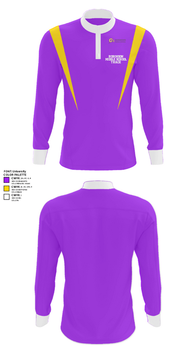 Robinson Middle School Track 2312219 Quarter Zip Jacket - 29