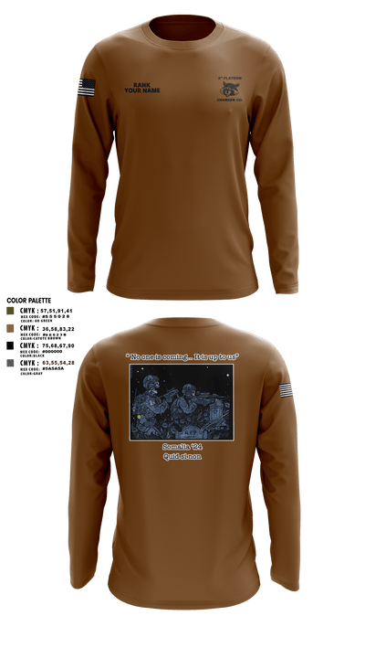Charger Co. / 2-112th Infantry Battalion 37738588 Long Sleeve Performance Shirt - 40