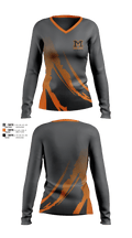 Girls Tennis McDonogh School 72297227 Women's Long Sleeve V-neck Shirt - 3