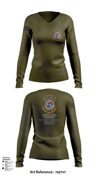 Womens Long Sleeve Vneck Shirt, 5 Star, , Teamtime, Team time, sublimation, custom sports apparel, team uniforms, spirit wear, spiritwear, sports uniforms, custom shirts, team store, custom team store, fundraiser sports, apparel fundraiser