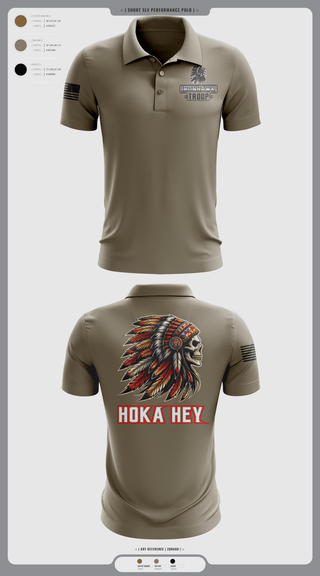 Short Sleeve Performance Polo, Comanche Squad, Army, Teamtime, Team time, sublimation, custom sports apparel, team uniforms, spirit wear, spiritwear, sports uniforms, custom shirts, team store, custom team store, fundraiser sports, apparel fundraiser