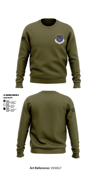 Crew Neck Sweatshirt, 821 CRG, Air Force, Teamtime, Team time, sublimation, custom sports apparel, team uniforms, spirit wear, spiritwear, sports uniforms, custom shirts, team store, custom team store, fundraiser sports, apparel fundraiser