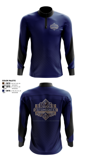 Quarter Zip Jacket, STONEGATE, , Teamtime, Team time, sublimation, custom sports apparel, team uniforms, spirit wear, spiritwear, sports uniforms, custom shirts, team store, custom team store, fundraiser sports, apparel fundraiser