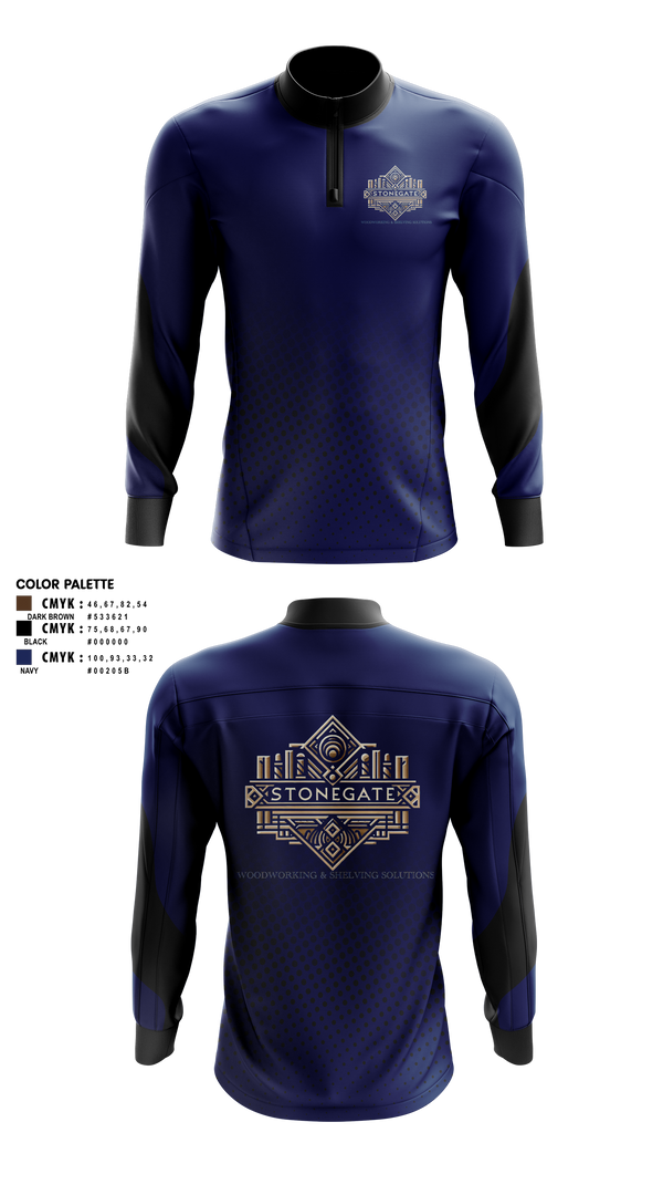 Quarter Zip Jacket, STONEGATE, , Teamtime, Team time, sublimation, custom sports apparel, team uniforms, spirit wear, spiritwear, sports uniforms, custom shirts, team store, custom team store, fundraiser sports, apparel fundraiser