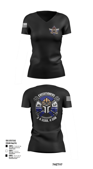 Womens Short Sleeve Vneck Shirt, E 2-4 GSAB, Army, Teamtime, Team time, sublimation, custom sports apparel, team uniforms, spirit wear, spiritwear, sports uniforms, custom shirts, team store, custom team store, fundraiser sports, apparel fundraiser