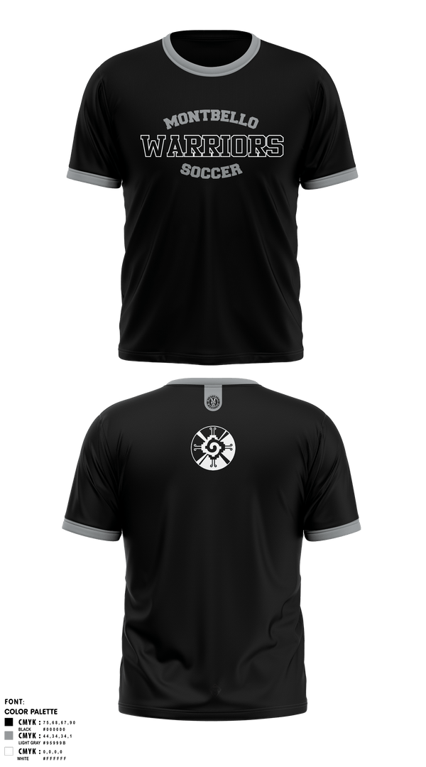 Old School Cotton Feel Shirt, Montbello HS Boys Soccer, Men's Soccer, Teamtime, Team time, sublimation, custom sports apparel, team uniforms, spirit wear, spiritwear, sports uniforms, custom shirts, team store, custom team store, fundraiser sports, apparel fundraiser