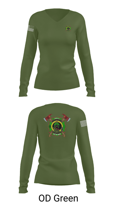 R51 33039101 Women's Long Sleeve V-neck Shirt - 57