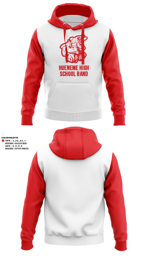 Hoodie, Hueneme High School Band, Spirit Store, Teamtime, Team time, sublimation, custom sports apparel, team uniforms, spirit wear, spiritwear, sports uniforms, custom shirts, team store, custom team store, fundraiser sports, apparel fundraiser