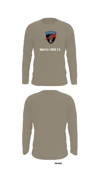 Long Sleeve Performance Shirt, Bravo 1/78th FA, Army, Teamtime, Team time, sublimation, custom sports apparel, team uniforms, spirit wear, spiritwear, sports uniforms, custom shirts, team store, custom team store, fundraiser sports, apparel fundraiser