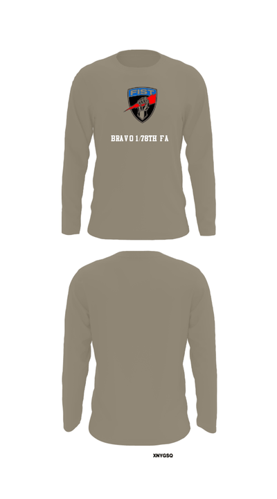 Bravo 1/78th FA 82804749 Long Sleeve Performance Shirt - 72