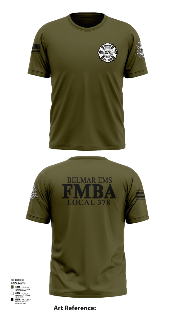 Short Sleeve Performance Shirt, Belmar FMBA, Fire Department, Teamtime, Team time, sublimation, custom sports apparel, team uniforms, spirit wear, spiritwear, sports uniforms, custom shirts, team store, custom team store, fundraiser sports, apparel fundraiser