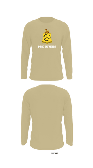 Long Sleeve Performance Shirt, 1-200 Infantry, National Guard, Teamtime, Team time, sublimation, custom sports apparel, team uniforms, spirit wear, spiritwear, sports uniforms, custom shirts, team store, custom team store, fundraiser sports, apparel fundraiser