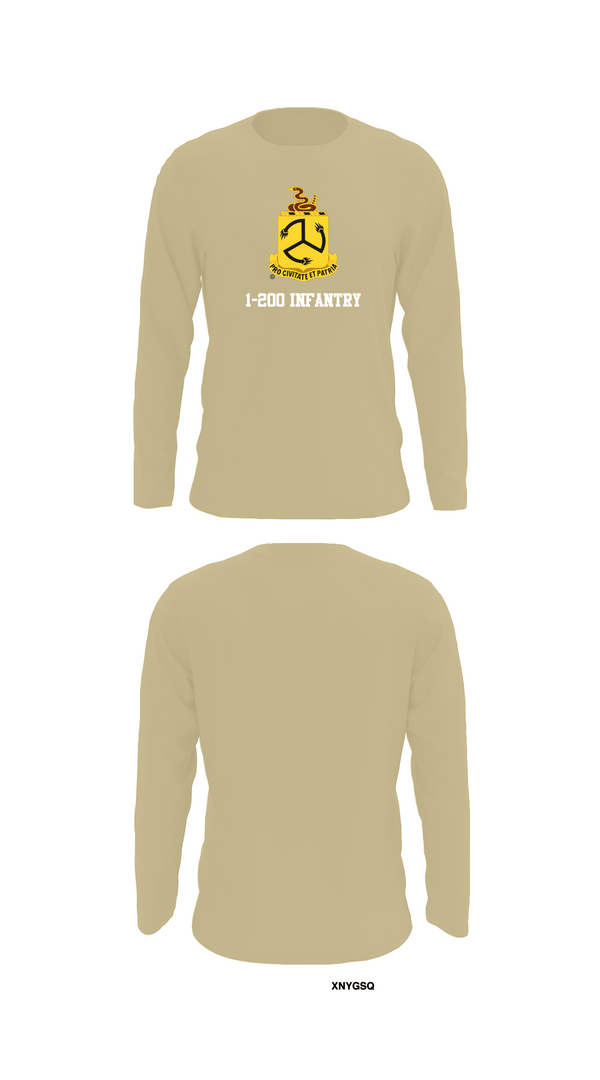 Long Sleeve Performance Shirt, 1-200 Infantry, National Guard, Teamtime, Team time, sublimation, custom sports apparel, team uniforms, spirit wear, spiritwear, sports uniforms, custom shirts, team store, custom team store, fundraiser sports, apparel fundraiser
