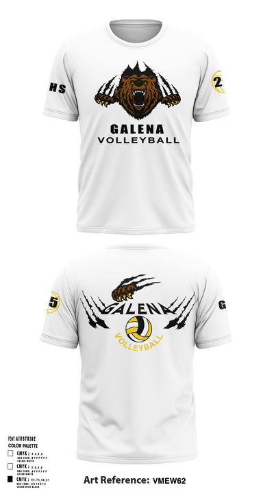 Galena High School Volleyball 10912508 Short Sleeve Performance Shirt - 5