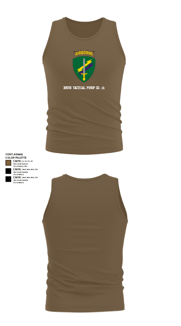 Tank Top, 325th Tactical PSYOP Co. (A), Army, Teamtime, Team time, sublimation, custom sports apparel, team uniforms, spirit wear, spiritwear, sports uniforms, custom shirts, team store, custom team store, fundraiser sports, apparel fundraiser