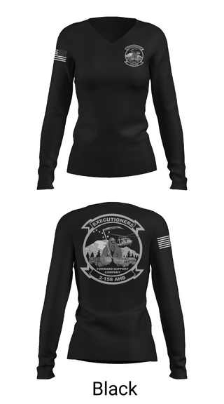 Womens Long Sleeve Vneck Shirt, Executioners, , Teamtime, Team time, sublimation, custom sports apparel, team uniforms, spirit wear, spiritwear, sports uniforms, custom shirts, team store, custom team store, fundraiser sports, apparel fundraiser