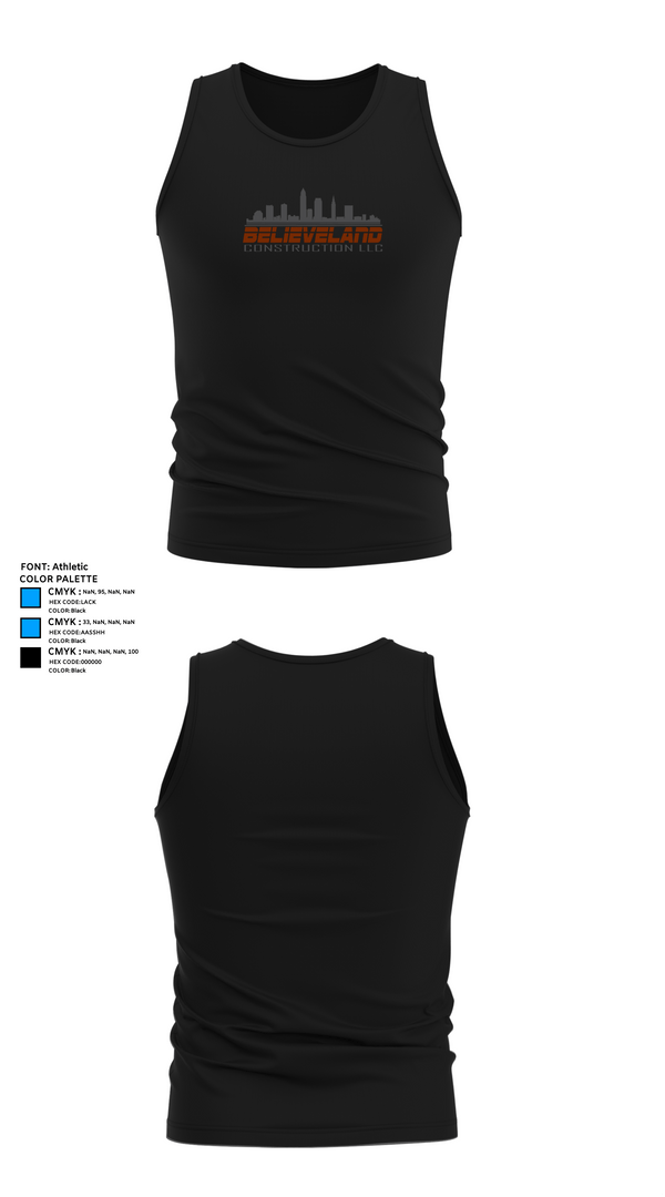 Tank Top, Believeland Construction LLC, , Teamtime, Team time, sublimation, custom sports apparel, team uniforms, spirit wear, spiritwear, sports uniforms, custom shirts, team store, custom team store, fundraiser sports, apparel fundraiser