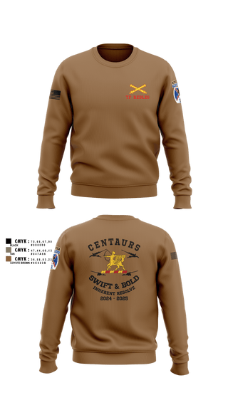 Crew Neck Sweatshirt, 3-6 FA, Army, Teamtime, Team time, sublimation, custom sports apparel, team uniforms, spirit wear, spiritwear, sports uniforms, custom shirts, team store, custom team store, fundraiser sports, apparel fundraiser