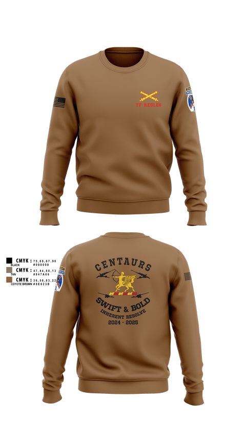 Crew Neck Sweatshirt, 3-6 FA, Army, Teamtime, Team time, sublimation, custom sports apparel, team uniforms, spirit wear, spiritwear, sports uniforms, custom shirts, team store, custom team store, fundraiser sports, apparel fundraiser