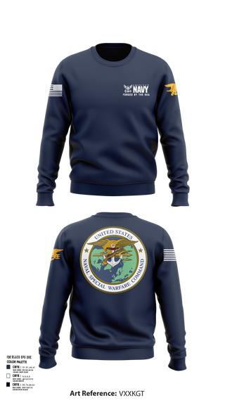 Crew Neck Sweatshirt, SEAL Team, Navy, Teamtime, Team time, sublimation, custom sports apparel, team uniforms, spirit wear, spiritwear, sports uniforms, custom shirts, team store, custom team store, fundraiser sports, apparel fundraiser