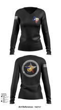 Goodfellow AFB MCD 8795837 Women's Long Sleeve V-neck Shirt - 123