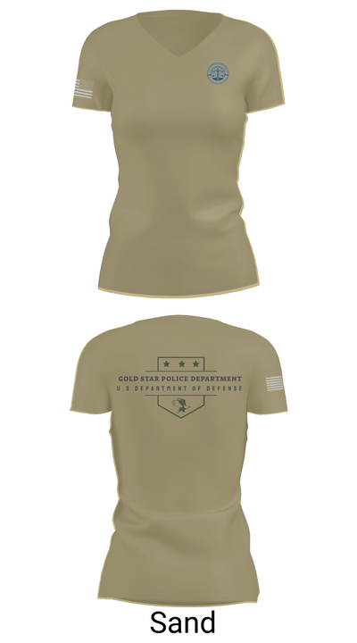 GOLD STAR POLICE DEPARTMENT 55137313 Women's Short Sleeve V-neck Shirt - 84