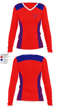 White House Heritage High School Track 18717489 Women's Long Sleeve V-neck Shirt - 26