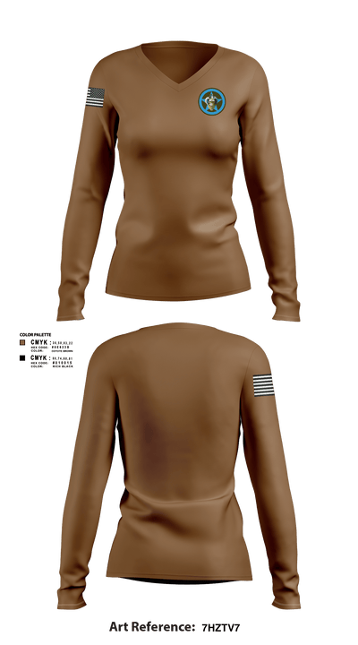 Bandit Troop 37808208 Women's Long Sleeve V-neck Shirt - 1