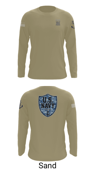 Long Sleeve Performance Shirt, CVN 77 George HW Bus, Navy, Teamtime, Team time, sublimation, custom sports apparel, team uniforms, spirit wear, spiritwear, sports uniforms, custom shirts, team store, custom team store, fundraiser sports, apparel fundraiser