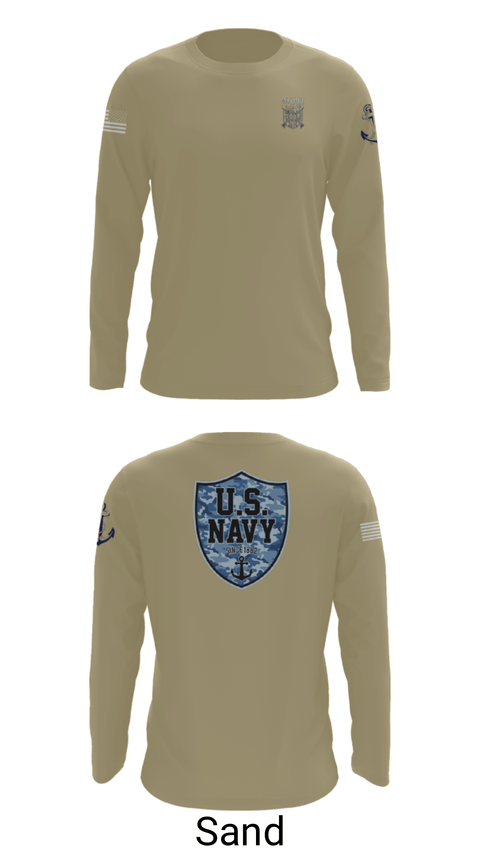 Long Sleeve Performance Shirt, CVN 77 George HW Bus, Navy, Teamtime, Team time, sublimation, custom sports apparel, team uniforms, spirit wear, spiritwear, sports uniforms, custom shirts, team store, custom team store, fundraiser sports, apparel fundraiser