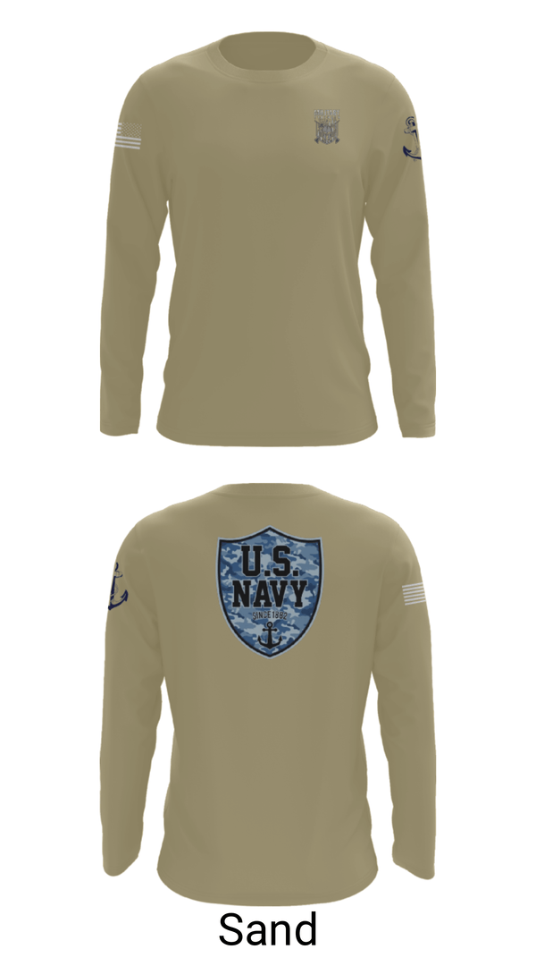 Long Sleeve Performance Shirt, CVN 77 George HW Bus, Navy, Teamtime, Team time, sublimation, custom sports apparel, team uniforms, spirit wear, spiritwear, sports uniforms, custom shirts, team store, custom team store, fundraiser sports, apparel fundraiser