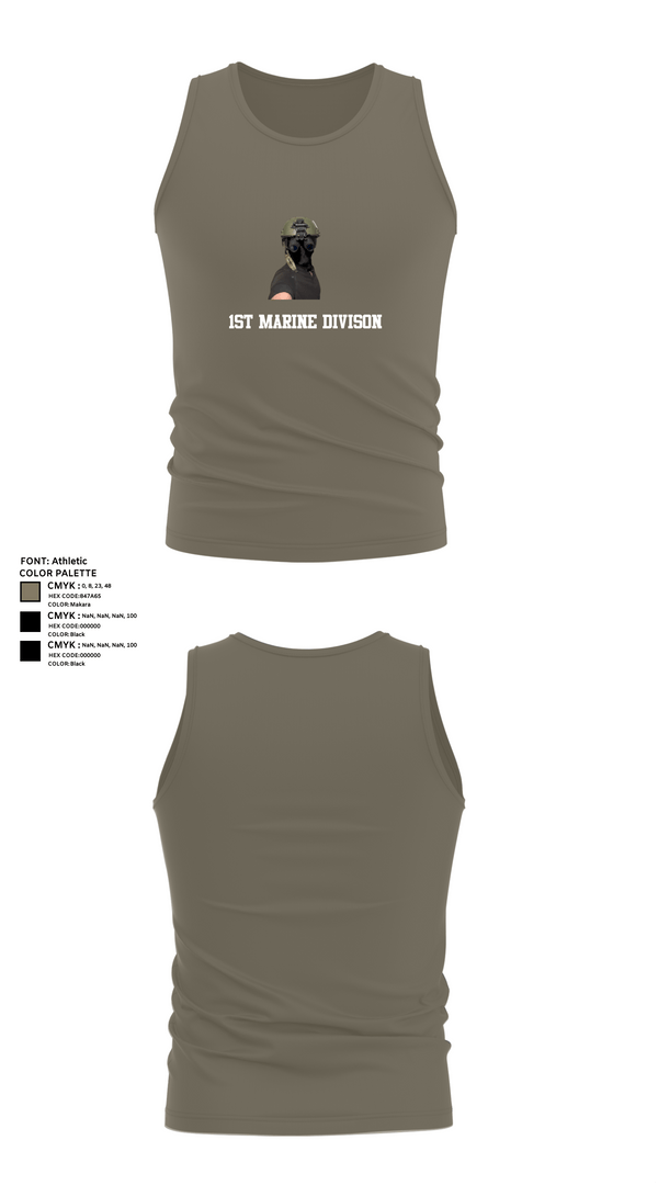 Tank Top, 1st marine divison, , Teamtime, Team time, sublimation, custom sports apparel, team uniforms, spirit wear, spiritwear, sports uniforms, custom shirts, team store, custom team store, fundraiser sports, apparel fundraiser