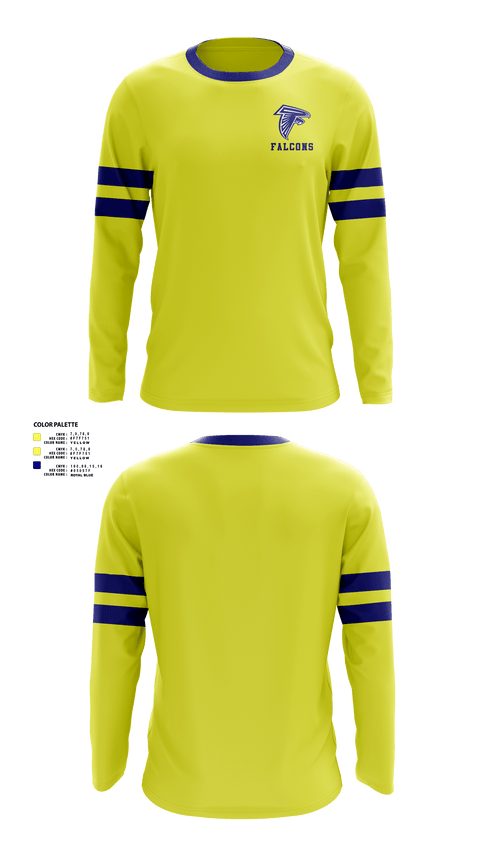Long Sleeve Performance Shirt, Falcons, Men's Basketball, Teamtime, Team time, sublimation, custom sports apparel, team uniforms, spirit wear, spiritwear, sports uniforms, custom shirts, team store, custom team store, fundraiser sports, apparel fundraiser