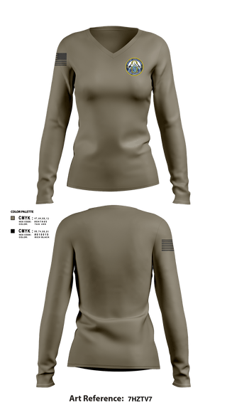 Women's Long Sleeve Vneck Shirt, MSRON8, Navy, Teamtime, Team time, sublimation, custom sports apparel, team uniforms, spirit wear, spiritwear, sports uniforms, custom shirts, team store, custom team store, fundraiser sports, apparel fundraiser